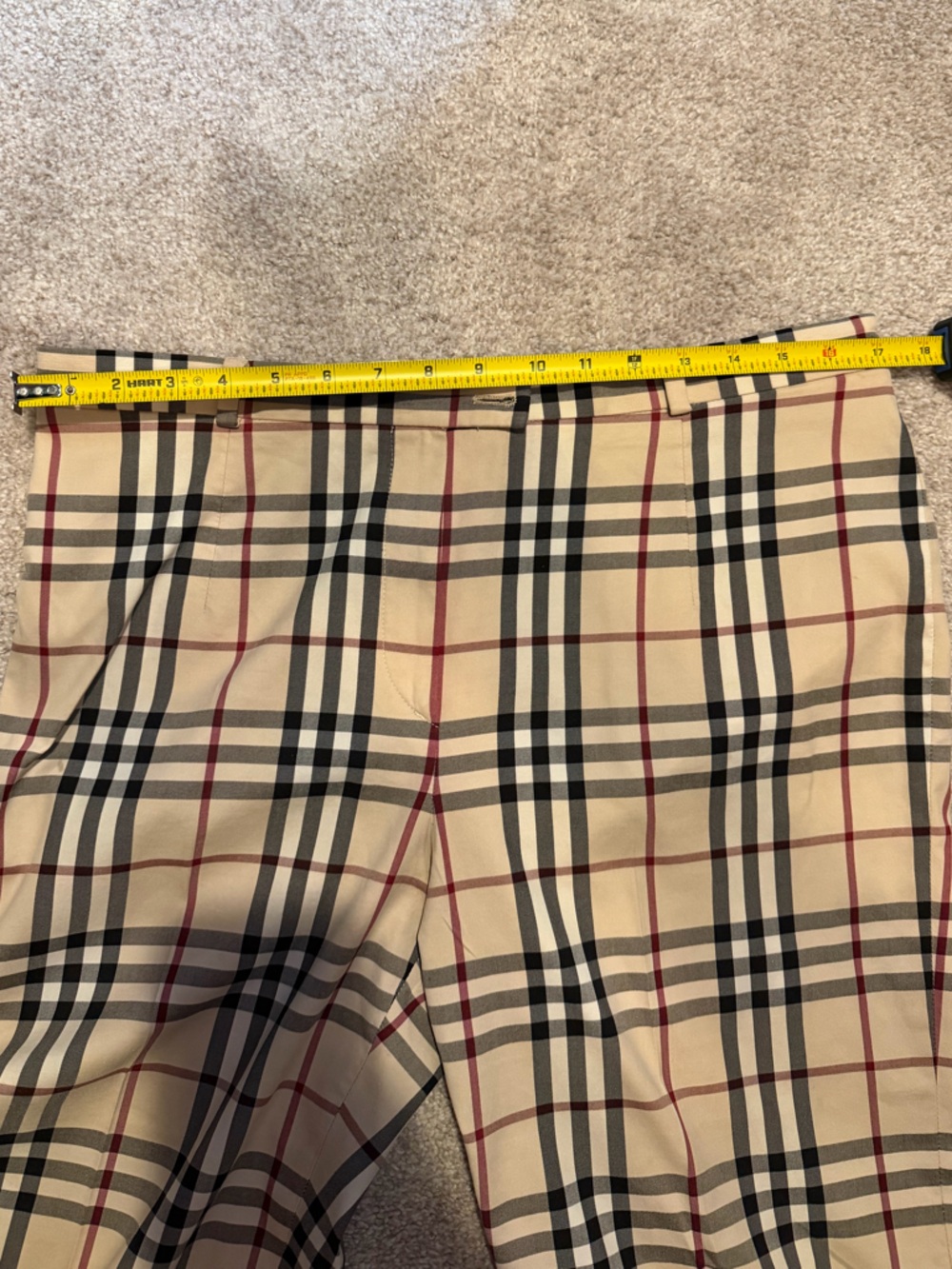 Vintage Burberry London Nova Check Sz 10 Women’s Cotton Trousers Made in France - Picture 10 of 12